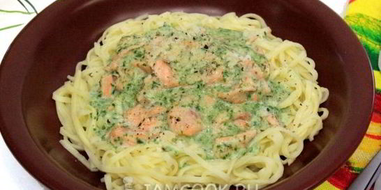 Паста с лососем