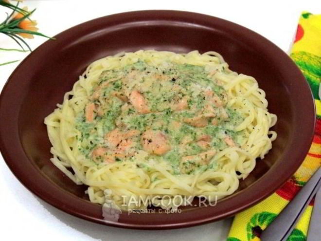 Рецепт пасты с лососем