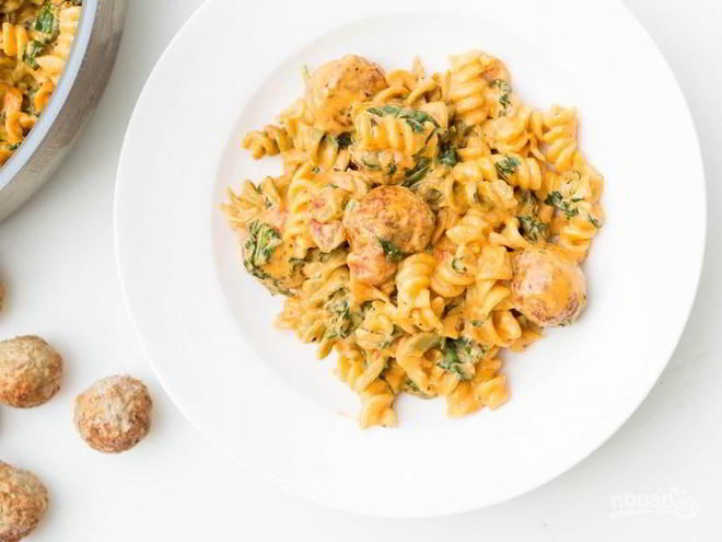 Рецепт пасты с митболами