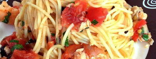 паста с семгой и креветками. Шаг 9