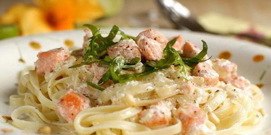 Паста с семгой