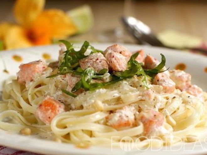 Рецепт пасты с семгой