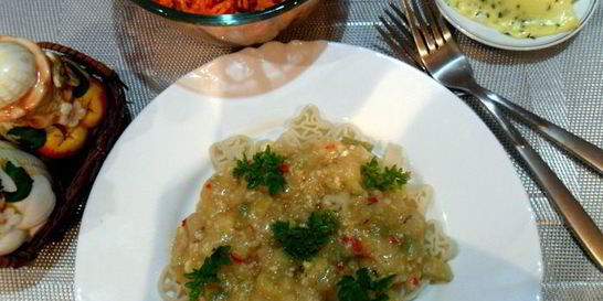 Паста с сыром и цукини