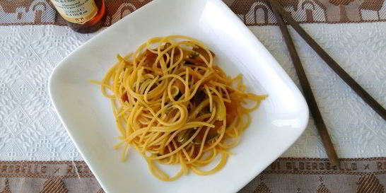 Паста с цукини и болгарским перцем