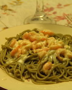 Сливочная паста с креветками