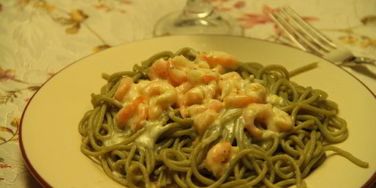 Сливочная паста с креветками