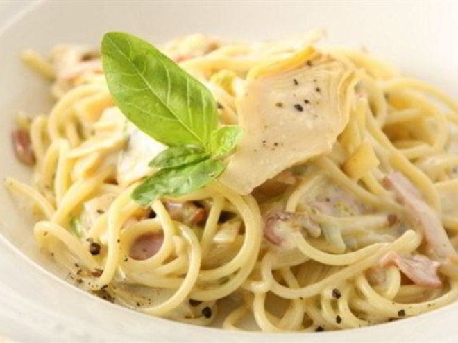 Рецепт спагетти карбонара с шампиньонами