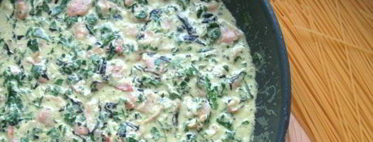 спагетти с базиликом, шпинатом и беконом. Шаг 5