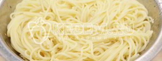 спагетти с грибами и курицей. Шаг 5
