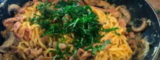 спагетти с грибами в сливочном соусе. Шаг 12