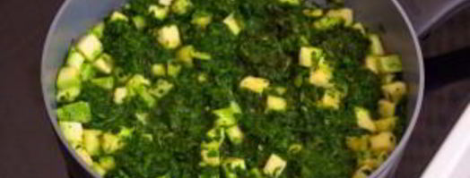 спагетти с кабачками и шпинатом. Шаг 4