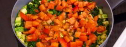 спагетти с кабачками и шпинатом. Шаг 5