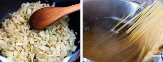 спагетти с кальмарами. Шаг 3