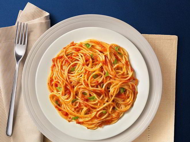 Рецепт спагетти с помидорами и свежим базиликом