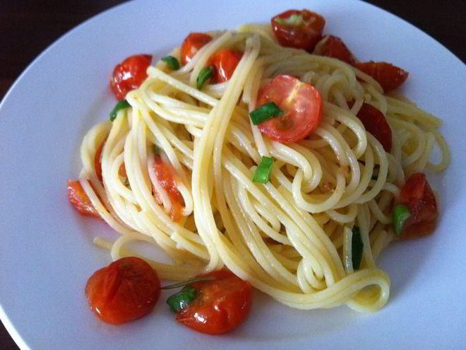 Рецепт спагетти с соусом из помидоров