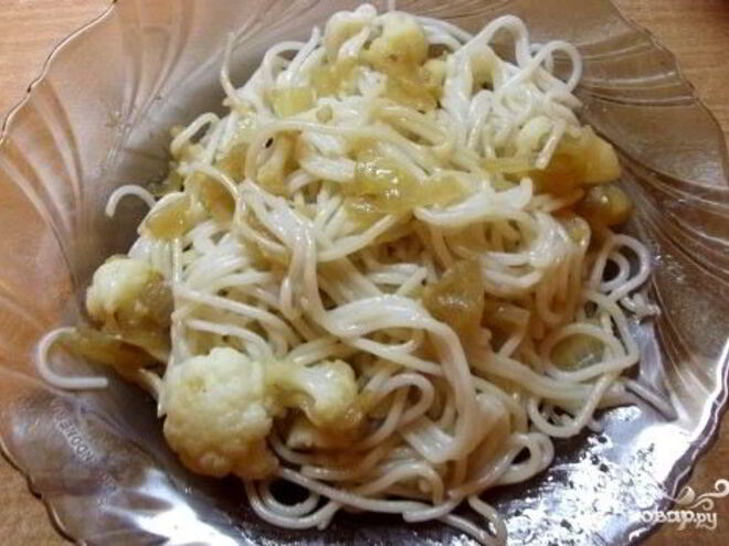 Рецепт спагетти с цветной капустой