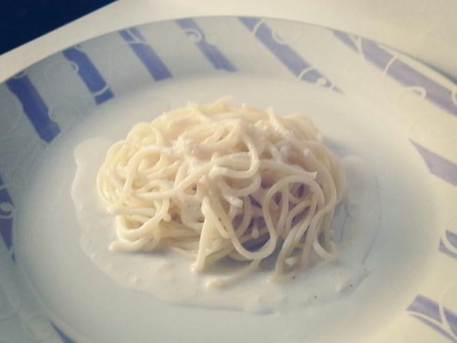 Рецепт спагетти в сливочно-сырном соусе