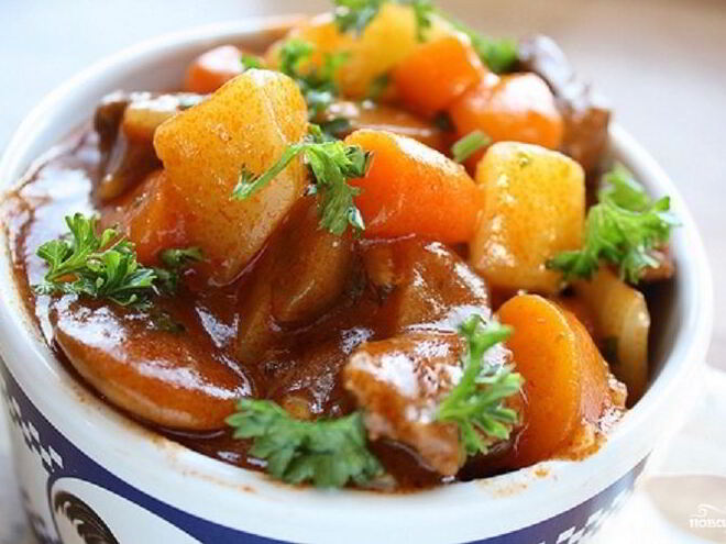 Рецепт баранины с картофелем в мультиварке