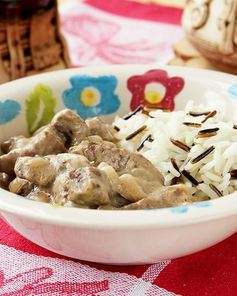 Бефстроганов из свинины в мультиварке