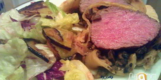 Говядина с грибами в тесте