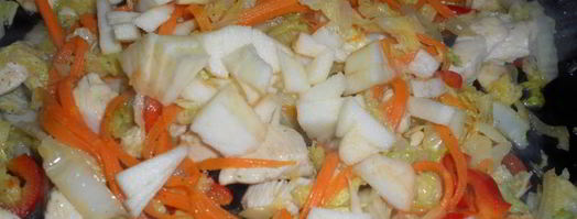 куриное филе тушеное с пекинской капустой. Шаг 4