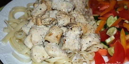 Куриное филе в кефире на сковороде