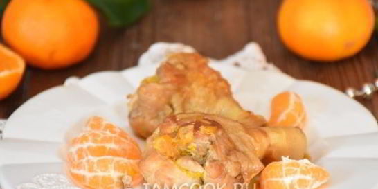 Куриные голени с мандаринами