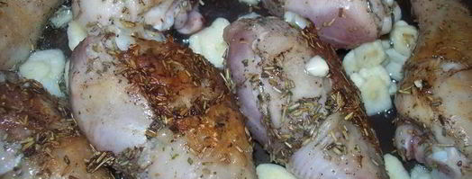 куриные ножки с розмарином в сливочно-чесночном соусе. Шаг 2