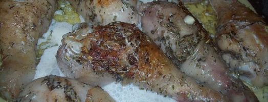 куриные ножки с розмарином в сливочно-чесночном соусе. Шаг 3