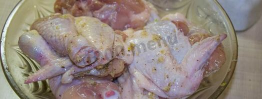 курица с чесноком в майонезе в духовке. Шаг 6