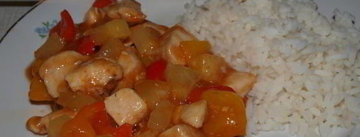 курица с перцем и ананасами в кисло-сладком соусе. Шаг 5