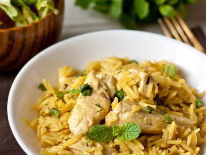 Рецепт курицы с рисом и карри