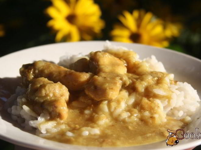 Рецепт курицы в луково-шафрановом соусе