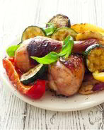 Сочная курица с овощами