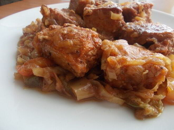 Рецепт свинины, тушенной с овощами