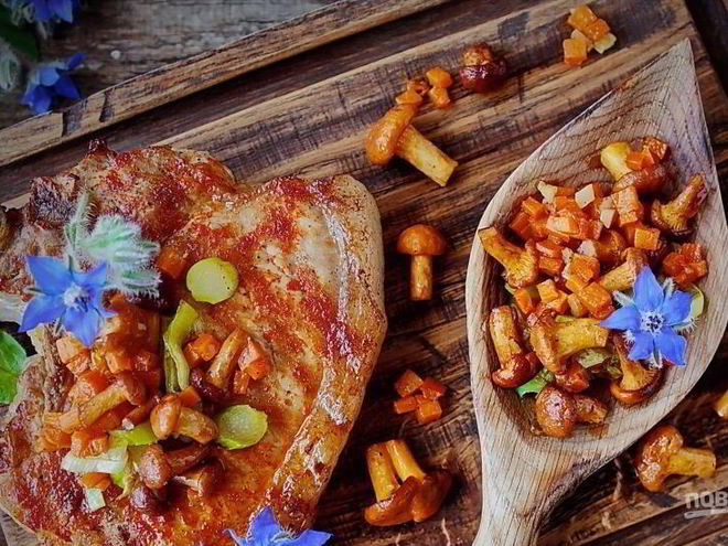 Рецепт свинины в сковороде