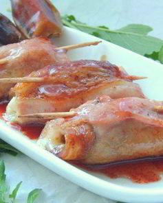 Свиные рулетики с фаршированными финиками