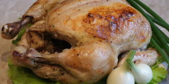 Цыпленок с печеным чесноком