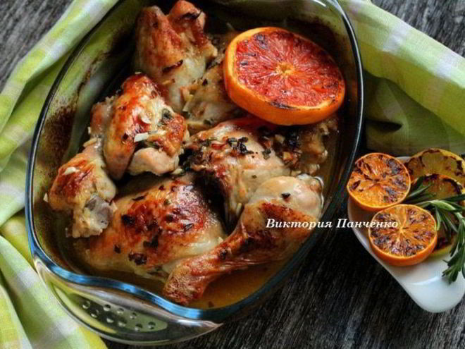 Рецепт цыпленка с цитрусовыми и пряными травами