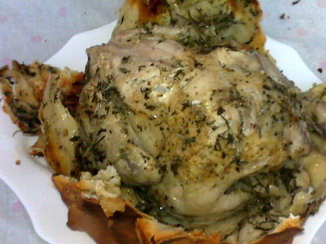 Рецепт цыпленка в пижаме