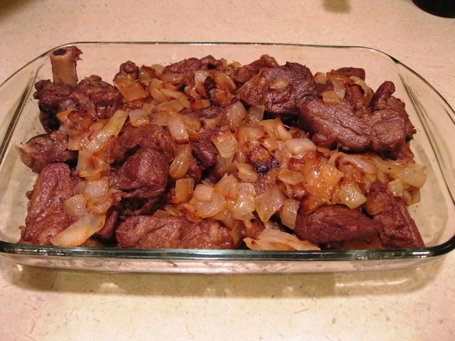 Рецепт тушеной баранины