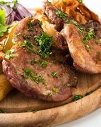 Ветчина в апельсиново-горчичной глазури на гриле