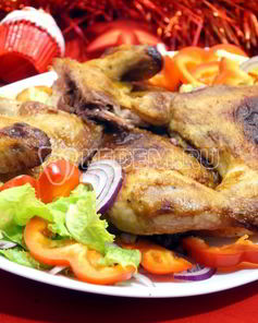 Запеченный цыпленок с медово-горчичной корочкой