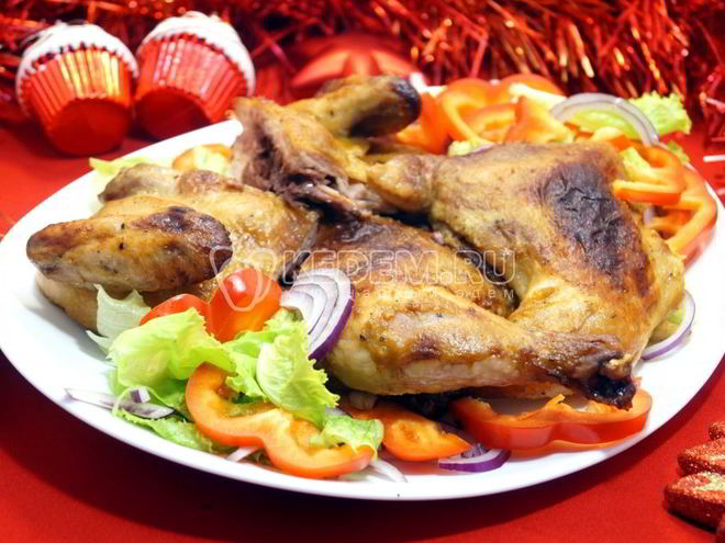 Рецепт запеченного цыпленка с медово-горчичной корочкой