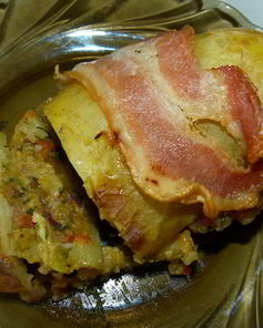 Ароматный запеченный фаршированный картофель