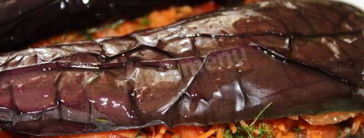 баклажаны фаршированные овощами укропом и чесноком. Шаг 8