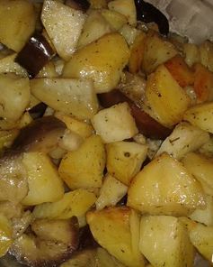 Баклажаны с картофелем в духовке