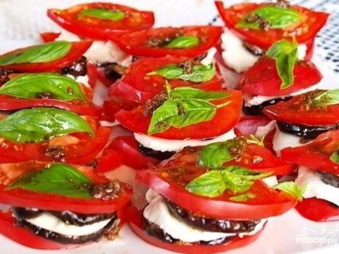 Рецепт баклажанов с моцареллой