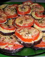 Баклажаны с помидорами в духовке