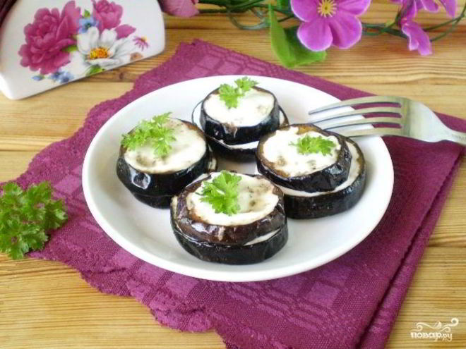 Рецепт баклажанов жареных с майонезом